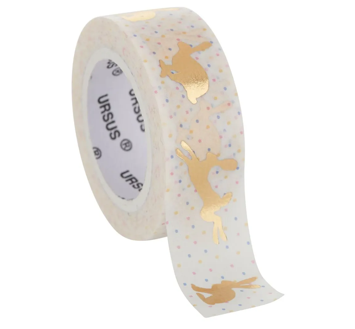 Discount URSUS Masking Tape "Hasen, gold"