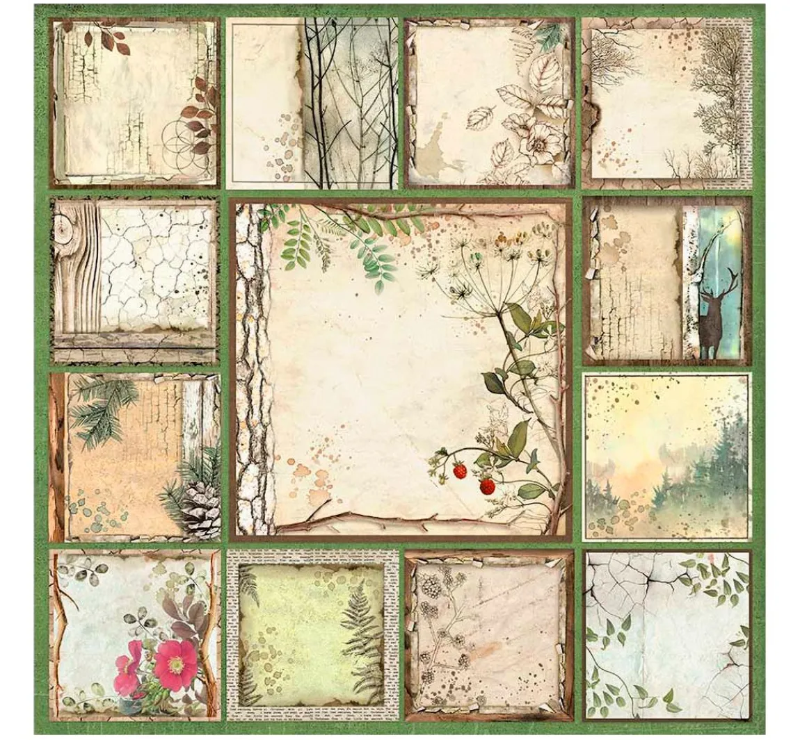 Hot Stamperia Maxi Scrapbook-Block "Forest"
