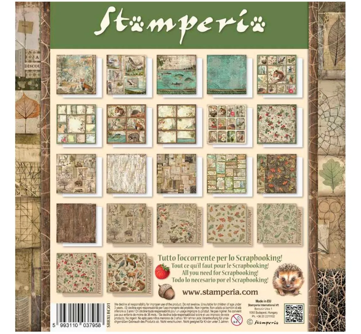 Hot Stamperia Maxi Scrapbook-Block "Forest"