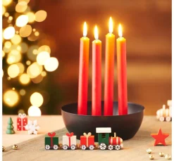 New ohne Marke Metall-Adventskerzenhalterschale für 4 Stabkerzen