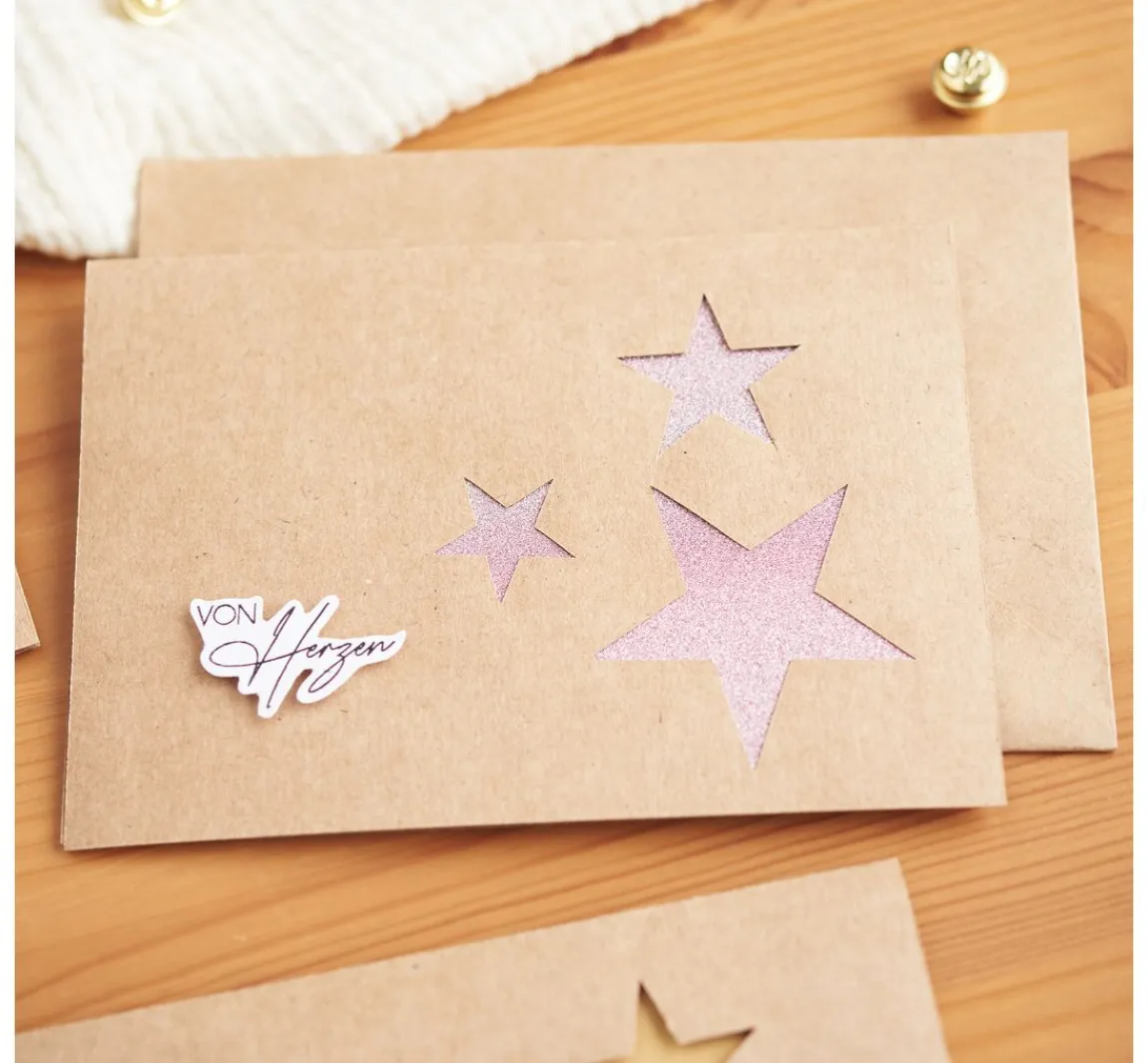 Best FINDit Metallic- und Glitzerpapier-Mix, A4, 32 Blatt