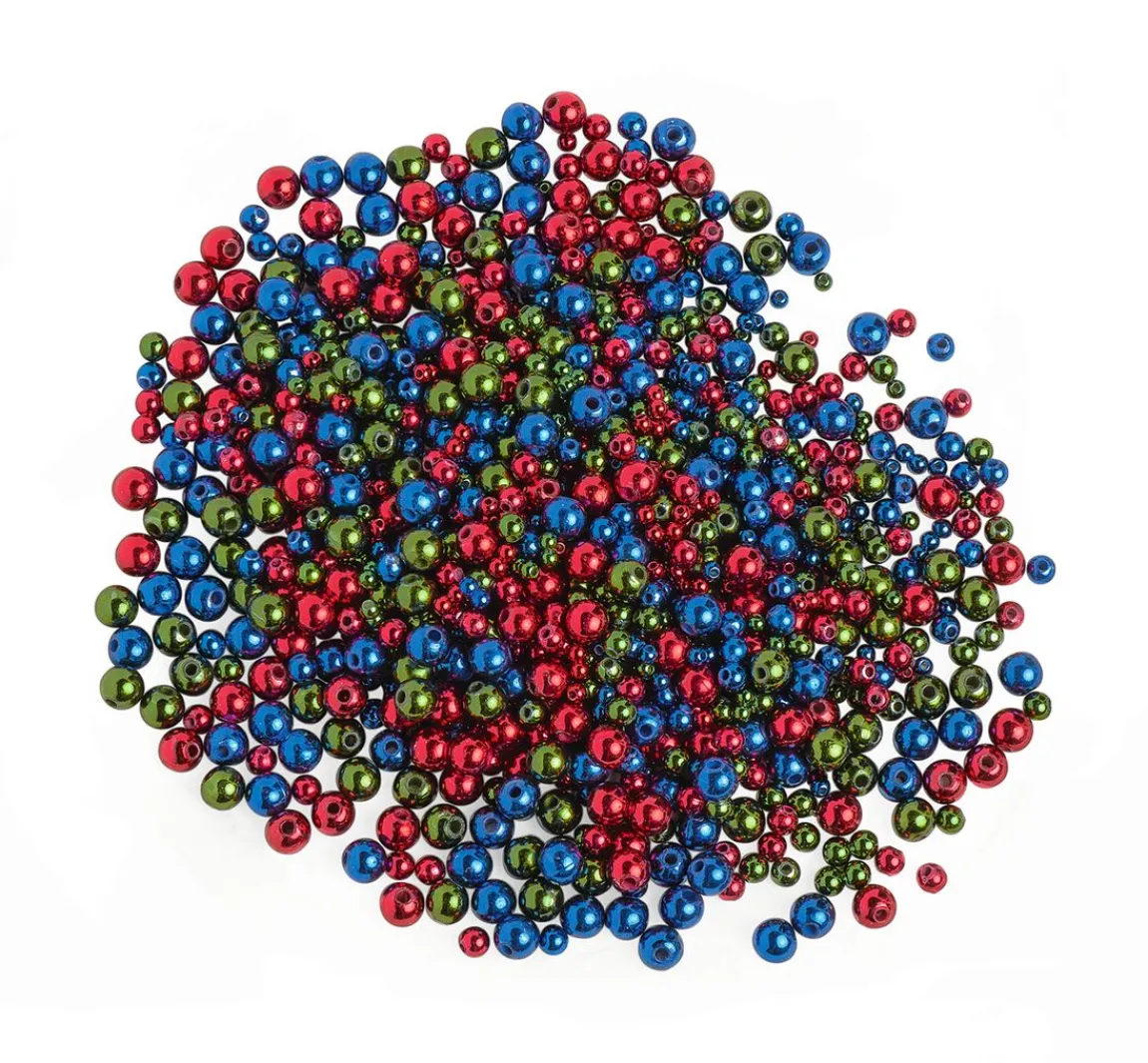 Clearance Zauberperle Metallic-Wachsperlen-Sortiment "Farben & Größen Mix", 1.000 Stück
