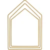 Best Rayher Metallring "Haus", 3er-Set, Goldfarben