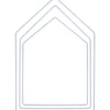 Clearance Rayher Metallring "Haus", 3er-Set, Weiß