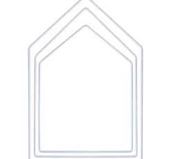 Clearance Rayher Metallring "Haus", 3er-Set, Weiß