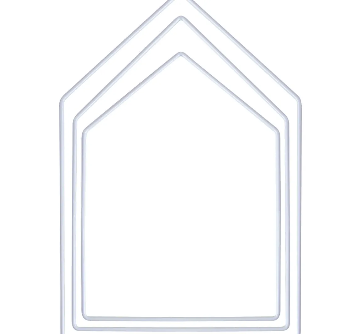 Clearance Rayher Metallring "Haus", 3er-Set, Weiß