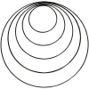 New Rayher Metallring "Kreis", 10 - 30 cm, 5er-Set, Schwarz