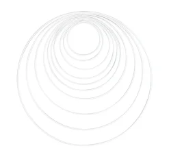 Clearance Rayher Metallring "Kreis", 10 - 40 cm, 10er-Set, Weiß