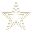 Hot Rayher Metallring "Stern", 3er-Set, Goldfarben
