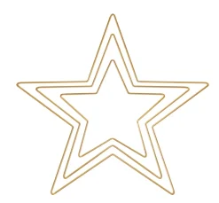 Hot Rayher Metallring "Stern", 3er-Set, Goldfarben