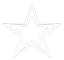 Best Rayher Metallring "Stern", 3er-Set, Weiß