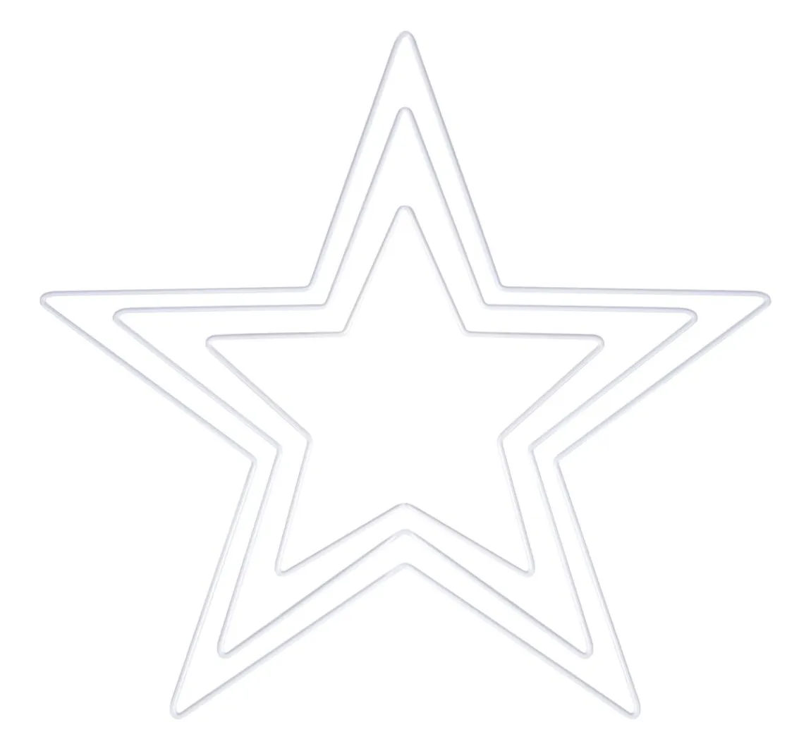 Best Rayher Metallring "Stern", 3er-Set, Weiß