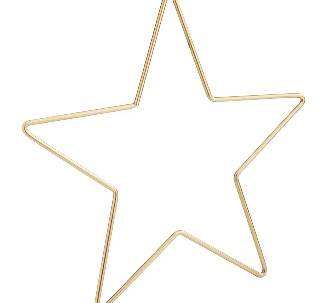 Sale ohne Marke Metallring "Stern", Goldfarben