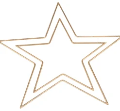 Sale ohne Marke Metallring "Stern", Goldfarben