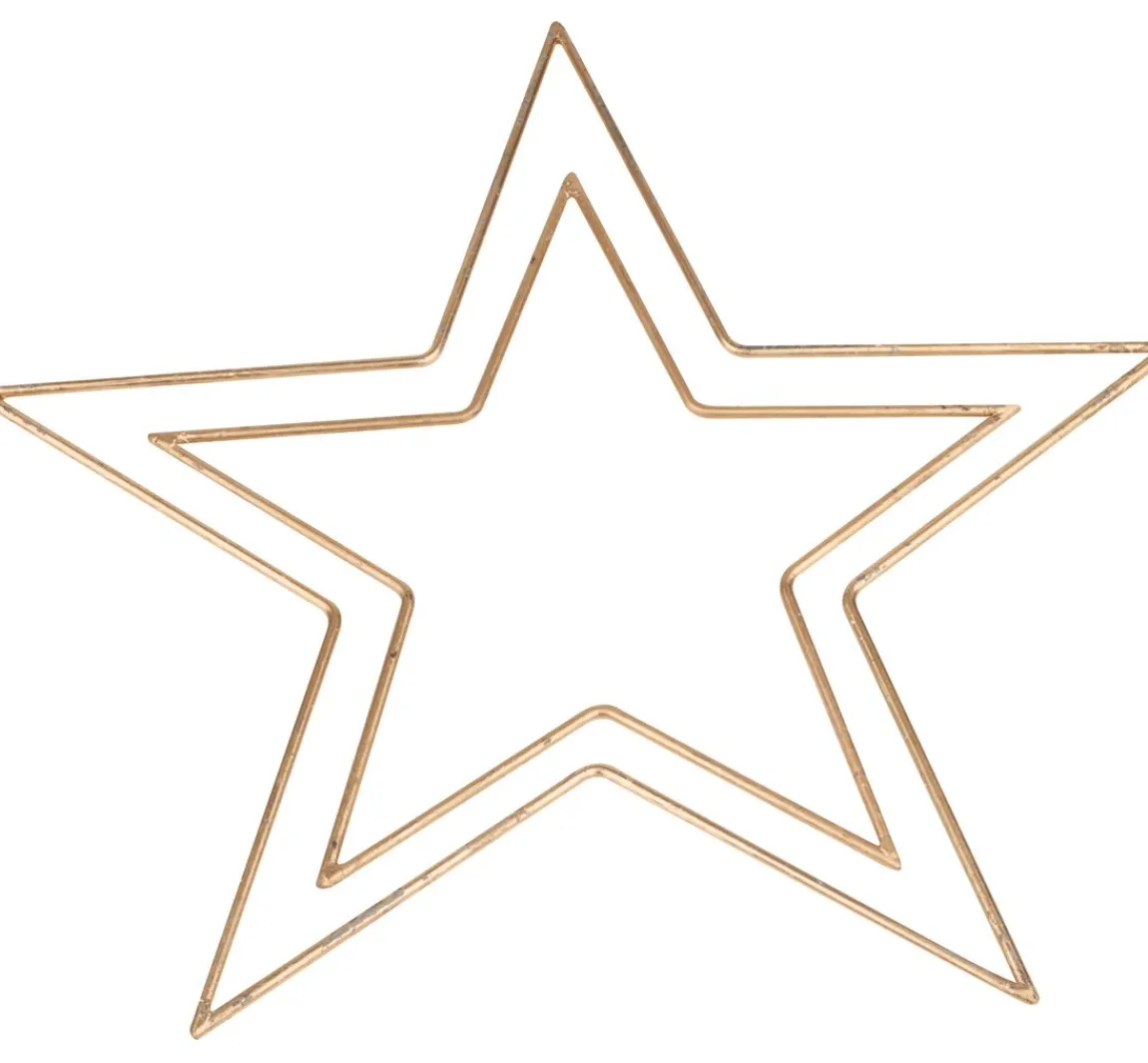 Sale ohne Marke Metallring "Stern", Goldfarben