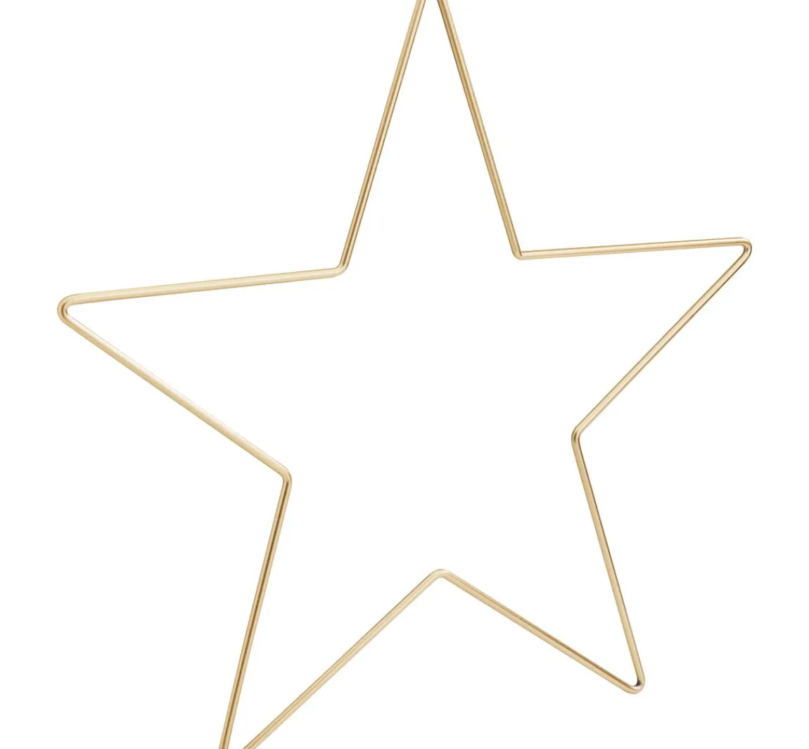 Sale ohne Marke Metallring "Stern", Goldfarben
