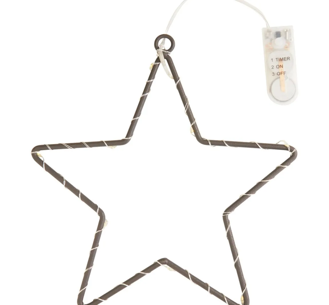 Sale ohne Marke Metallring-Stern "Star" mit LED-Licht