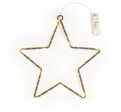 Sale ohne Marke Metallring-Stern "Star" mit LED-Licht