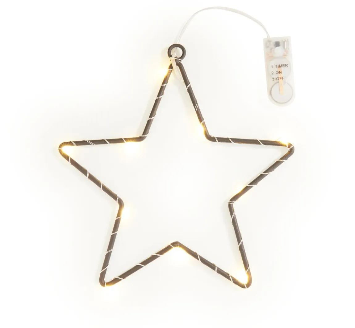 Sale ohne Marke Metallring-Stern "Star" mit LED-Licht