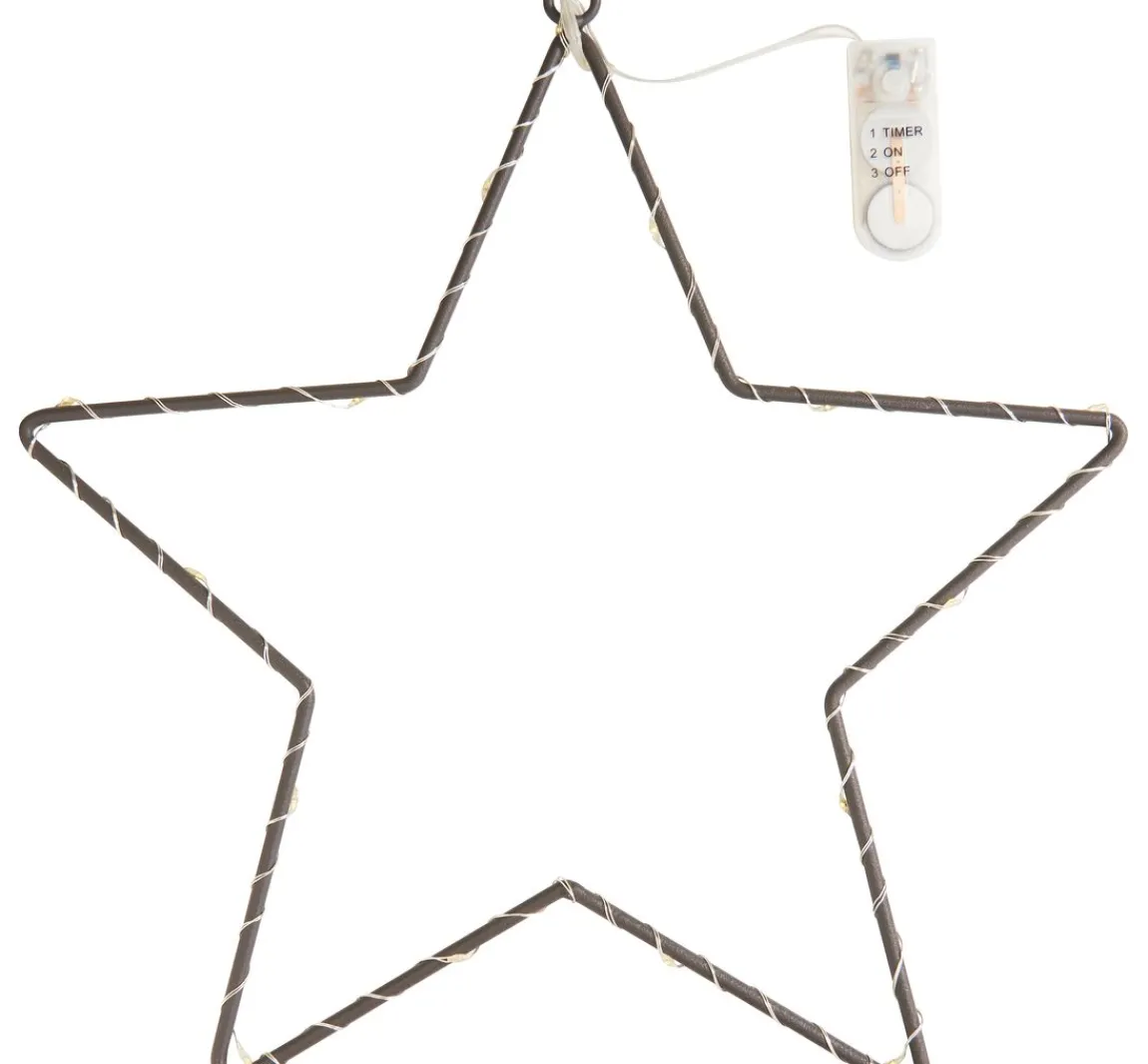 Sale ohne Marke Metallring-Stern "Star" mit LED-Licht