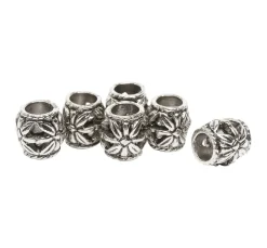 Clearance UIT Metall-Schmuckperle "Blume", 6 Stück
