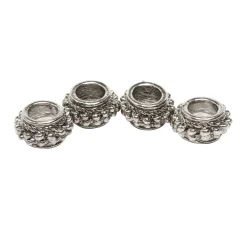 Sale UIT Metall-Schmuckperle "Ringel", 4 Stück