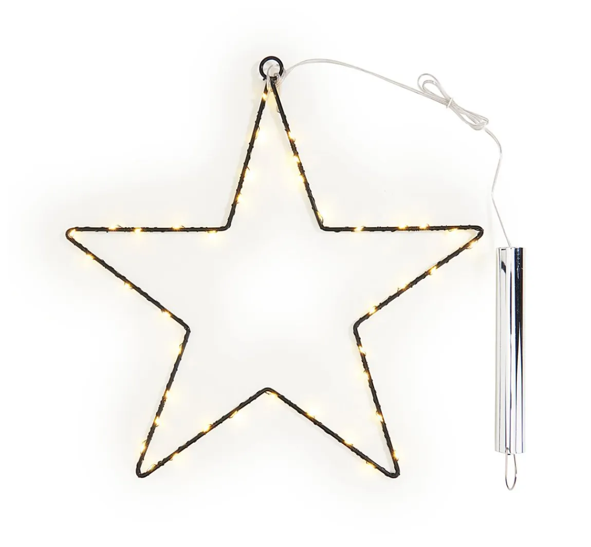 ohne Marke Metall-Stern mit LED-Mini-Lichter inkl. Timer 6/18 Std.