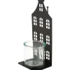 Hot ohne Marke Metall-Windlicht "Hausfront" mit Glas