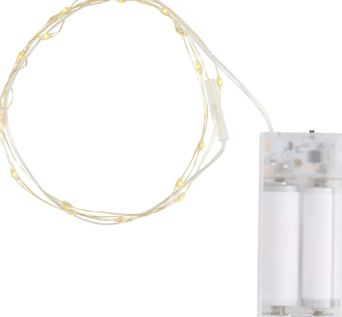 Outlet ohne Marke Micro LED Lichterkette "Blinkend" mit Timer 6/18 Std., 20 LEDs