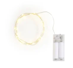 Discount ohne Marke Micro-LED-Lichterkette "Blinkend" mit Timer 6/18 Std., 30 LEDs