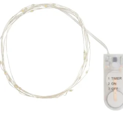 VBS Micro-LED-Lichterkette mit Timer, 20 LEDs