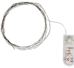New ohne Marke Micro-LED-Lichterkette, mit Timer, schwarzer Draht, 30 LEDs