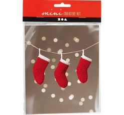 Clearance creativ company Mini Bastelset Häkeln "Weihnachtsstrümpfe"