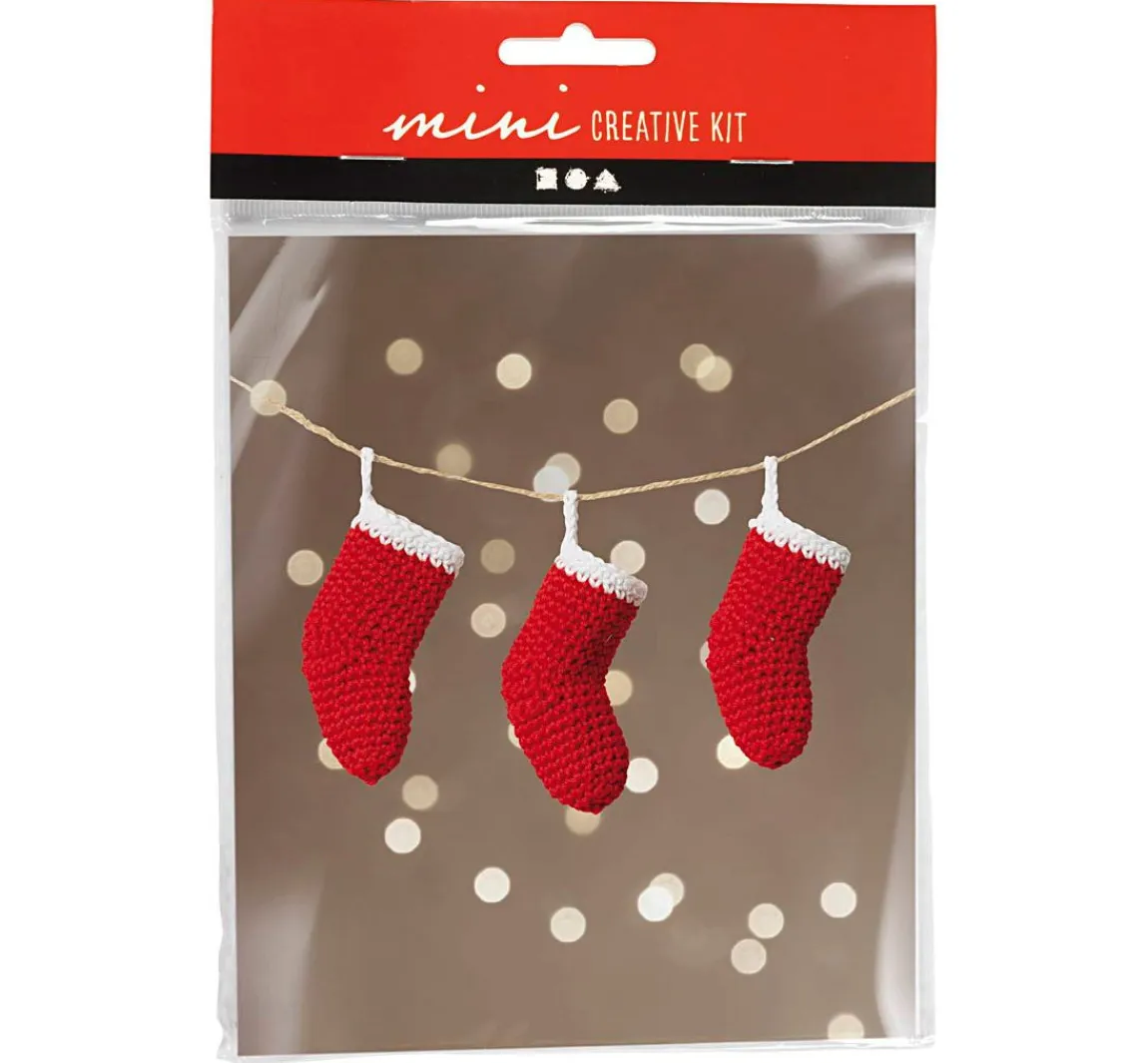 Clearance creativ company Mini Bastelset Häkeln "Weihnachtsstrümpfe"