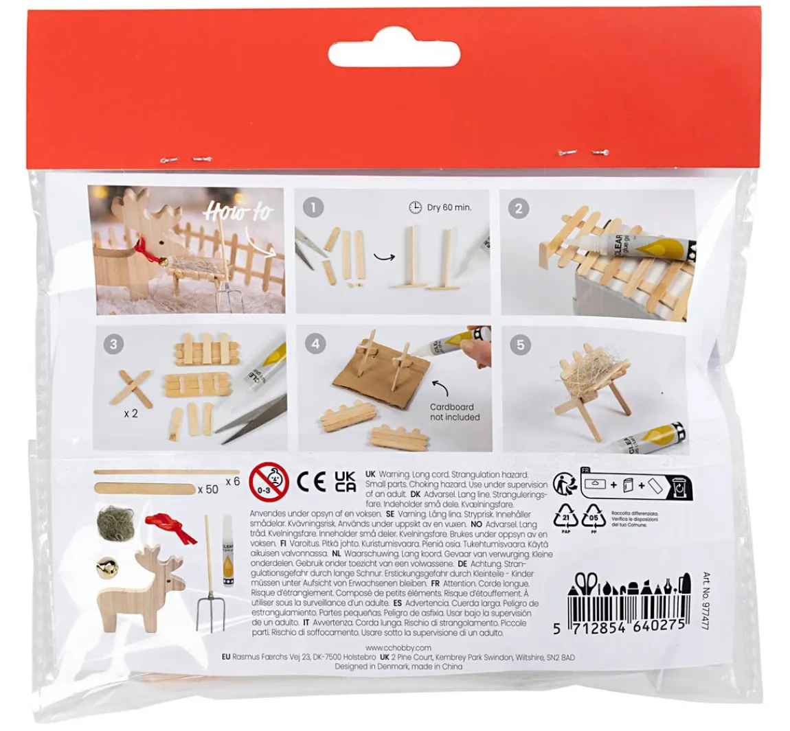 Clearance creativ company Mini Bastelset Wichteltür "Rentier"