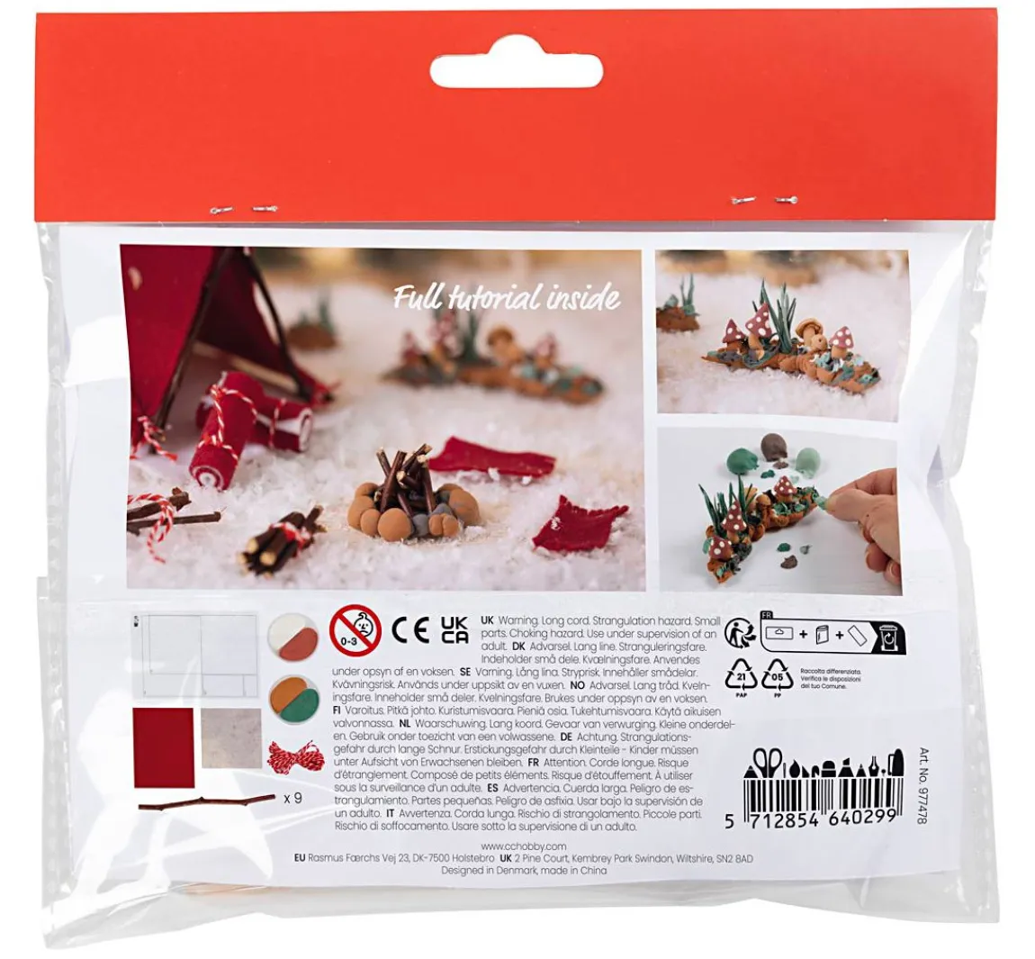 Clearance creativ company Mini Bastelset Wichteltür "Campen gehen"