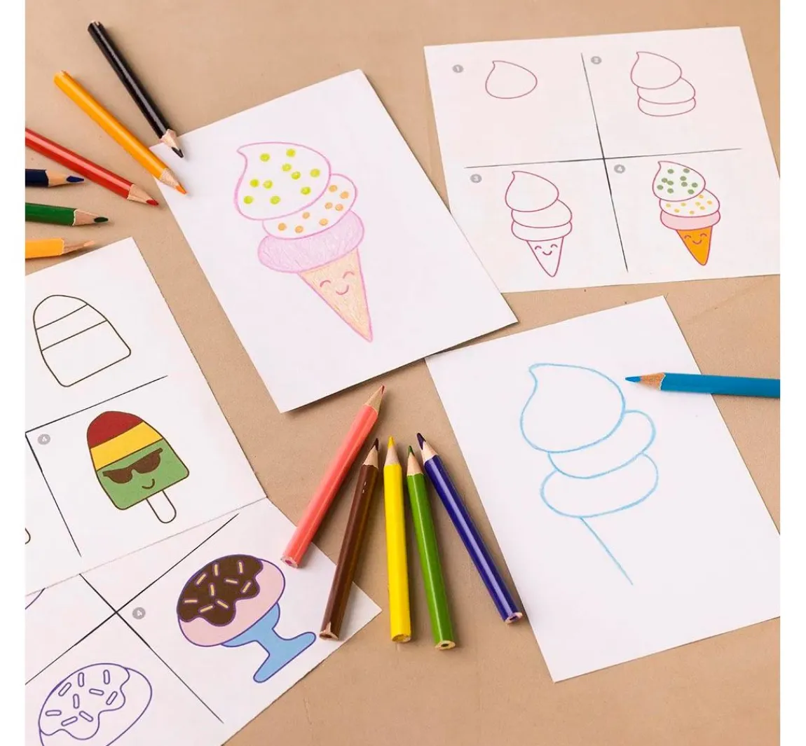 Discount creativ company Mini Kreativset Zeichnen "Süße Sachen"