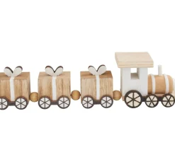 Hot ohne Marke Miniatur Holz-Eisenbahn, mit 3 Geschenke-Waggons