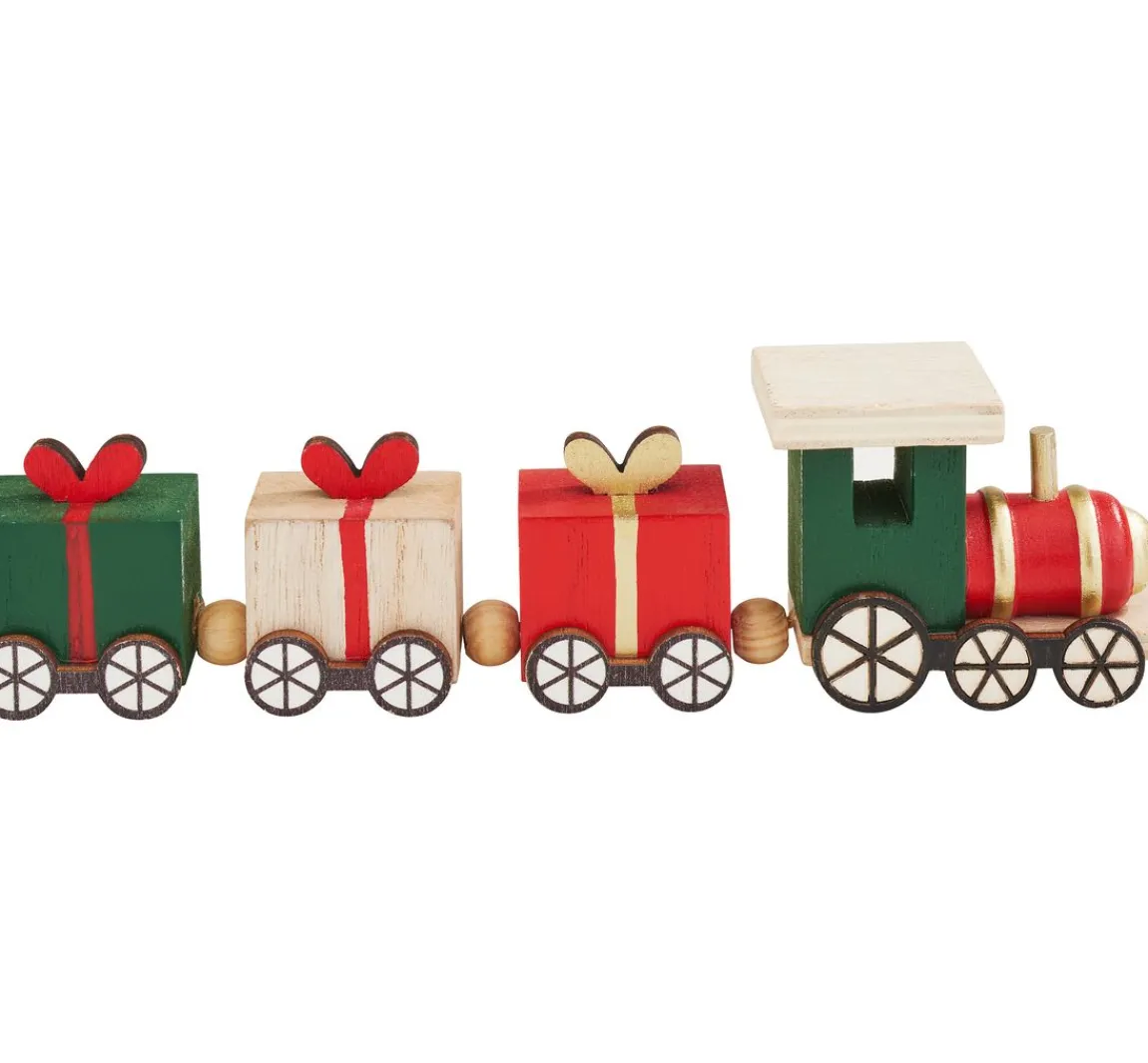 Hot ohne Marke Miniatur Holz-Eisenbahn, mit 3 Geschenke-Waggons