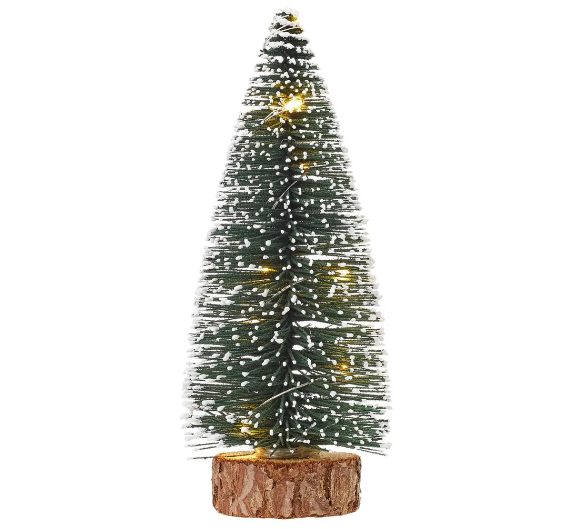 Hot HobbyFun Miniatur Tanne mit LED Beleuchtung, 14 cm