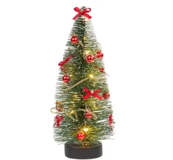 Hot HobbyFun Miniatur Tanne mit LED Beleuchtung, 14 cm