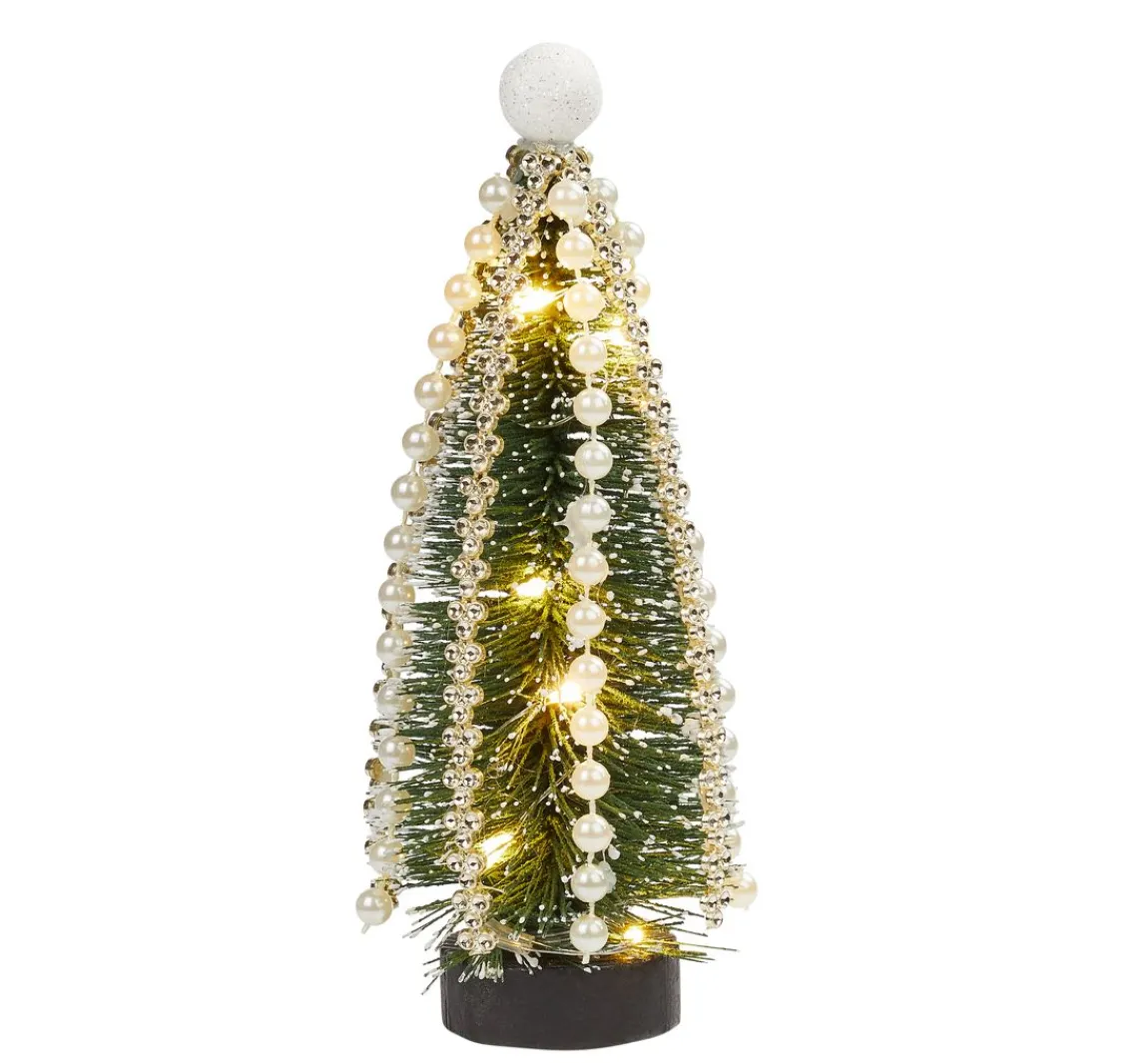 Hot HobbyFun Miniatur Tanne mit LED Beleuchtung, 14 cm