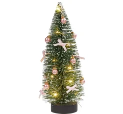 Hot HobbyFun Miniatur Tanne mit LED Beleuchtung, 14 cm