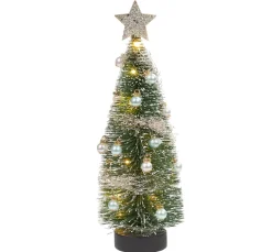 Hot HobbyFun Miniatur Tanne mit LED Beleuchtung, 14 cm