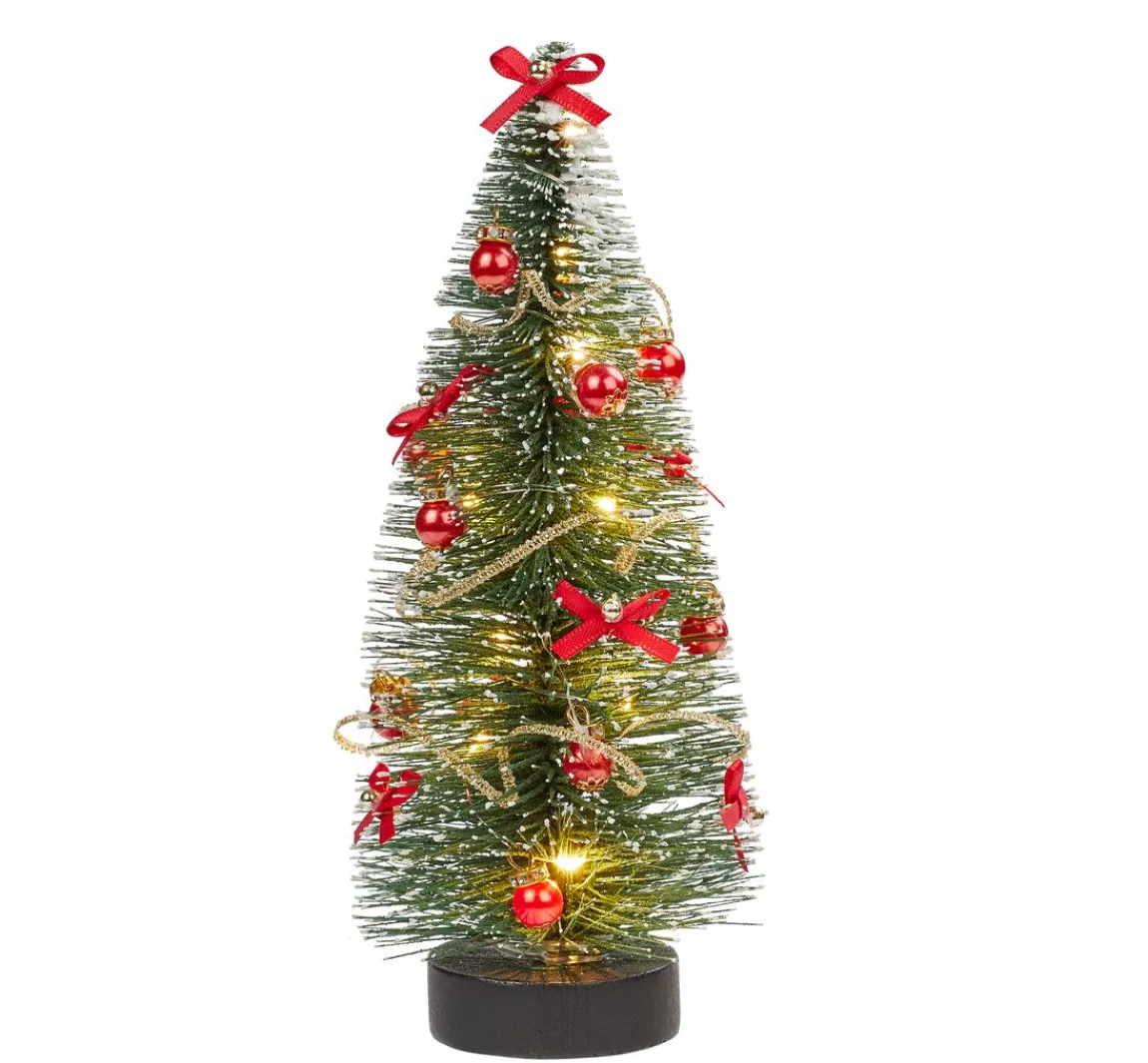 Hot HobbyFun Miniatur Tanne mit LED Beleuchtung, 20 cm