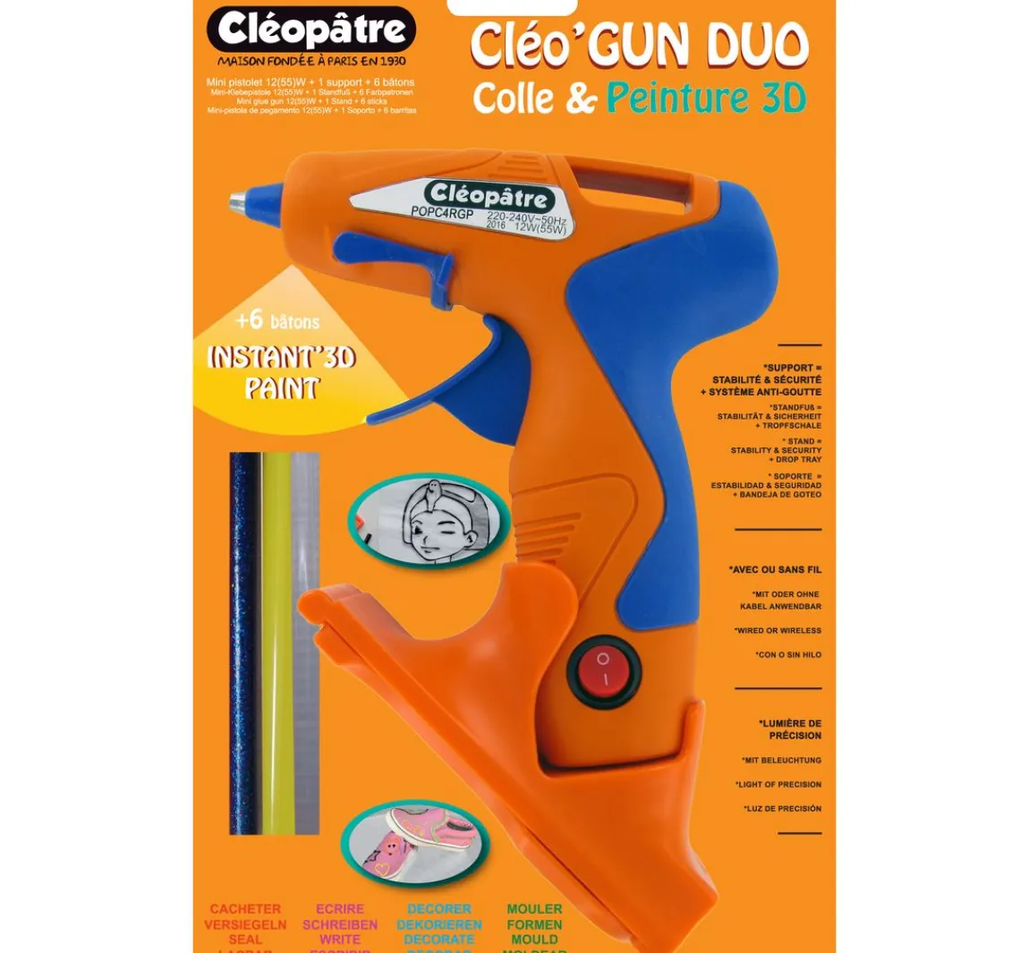 Hot Cléopâtre Mini-Heißklebepistole "Ohne Kabel"