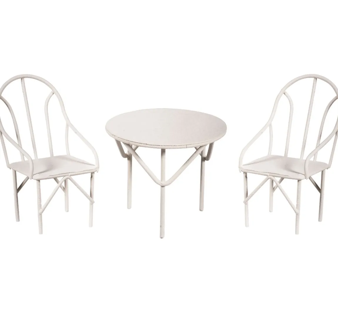 Hot Rayher Mini-Sitzgruppe 3tlg., weiß,2 Stühle+1Tisch
