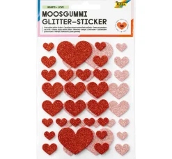 Hot folia Moosgummi Glitter-Sticker