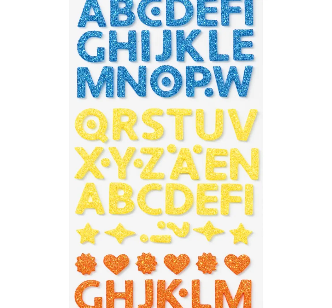 Hot folia Moosgummi Glitter-Sticker