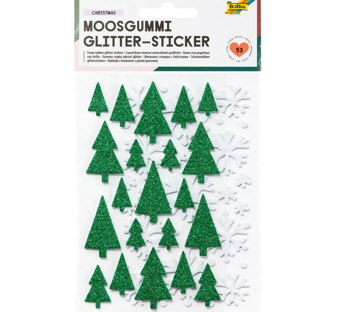 Hot folia Moosgummi Glitter-Sticker